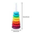thumbnail image 3 of Juguete apilable de anillos giratorios plegables | Torre giratoria para la educación temprana de bebés y niños pequeños | Bloques de aprendizaje para la coordinación mano-ojo, 3 of 7