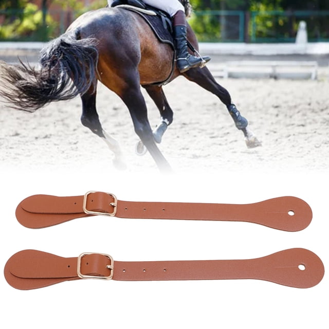 2 Piezas De Correas De Cuero Para Espuelas, Equipo Para Botas Para Hombres Y Mujeres, Longitud Ajustable, 22 Cm De Largo, Soporte Para Espuelas De Vaquero Occidental Para