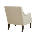 thumbnail image 4 of Madison Park Qwen 33.5" Fabric and Solid Wood Button Tufted Accent Chair - Beige, 4 of 5