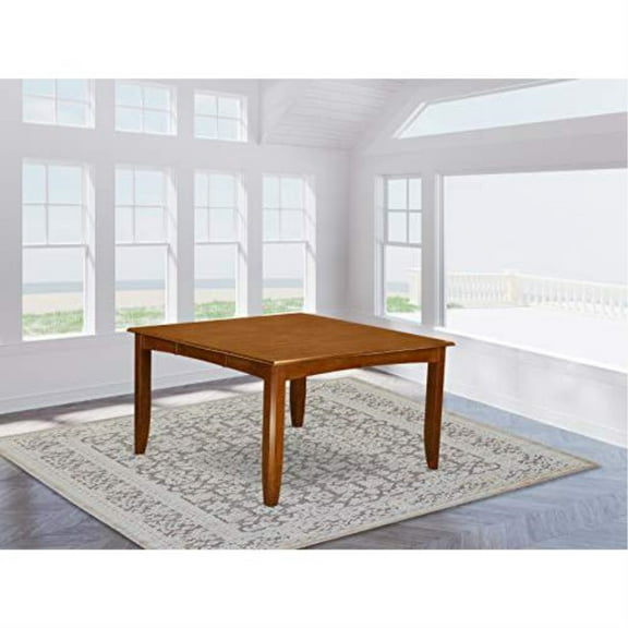 Parfait Square Table with 18"Butterfly Leaf - Saddle Brown Finish