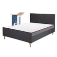 thumbnail image 1 of Base De Cama Bordes Altos Con Colchón Memory Y Resortes Matrimonial KingsHouse gris, 1 of 8