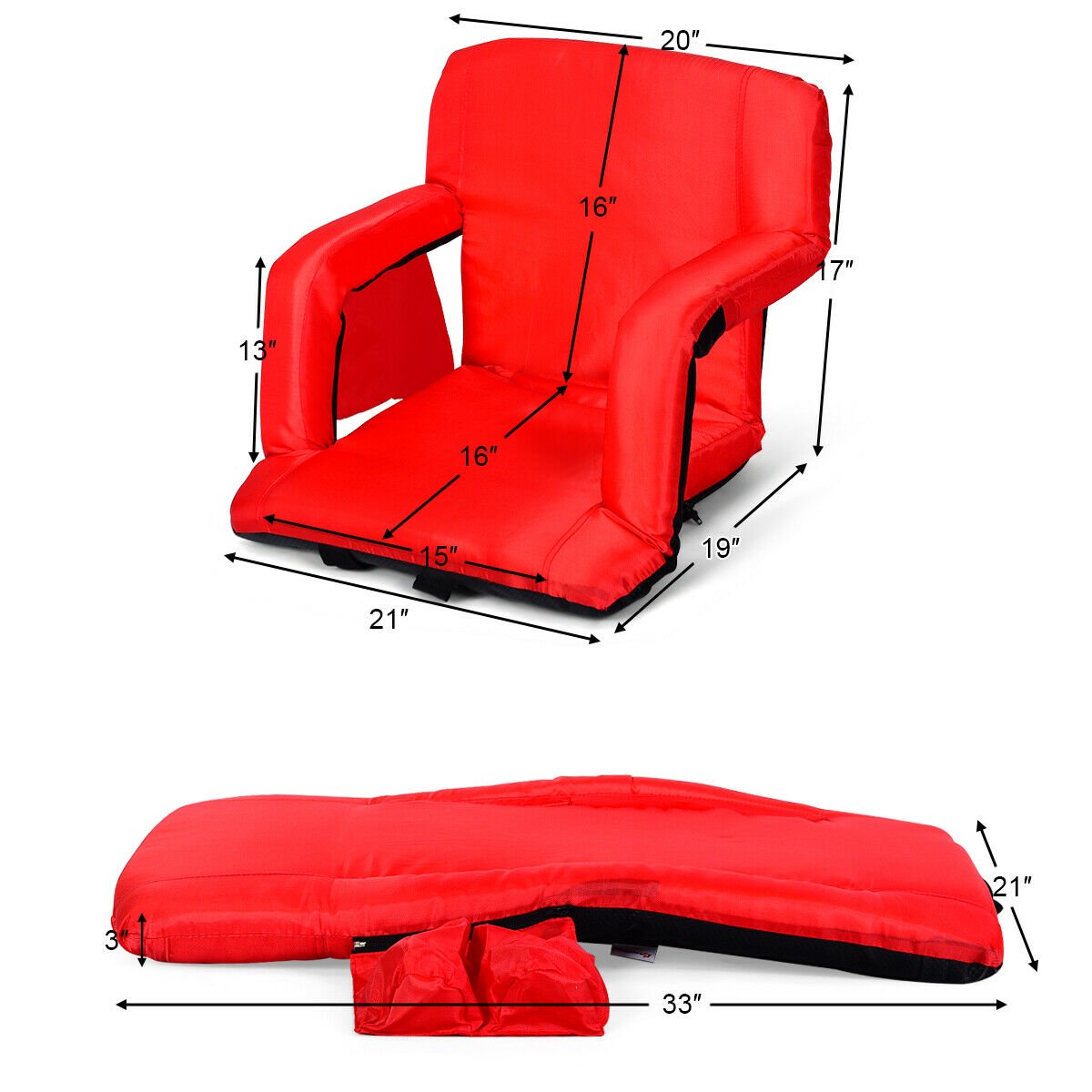 Siège de stade pliant, sièges de stade pour gradins, chaise de coussin de camping en plein air, siège de support arrière de gradin, sièges de gradins de pique-nique, chaise de stade portable