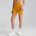 thumbnail image 6 of Sunnin Women Biker Shorts High Waist Tummy Control Solid Color Yoga Workout Shorts, 6 of 6