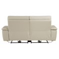 thumbnail image 4 of Lexicon Maroni 80" Contemporary Leather Double Reclining Loveseat in Beige, 4 of 5