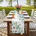 thumbnail image 4 of Table Runners 90 Inches Long Dress Scarves, Eucalyptus Leaves Farmhouse Coffee/Dining/Kitchen Table Runner for Living Room, Daisy Spring Floral Botanical Watercolor 13x90 Inch, 4 of 9