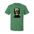 thumbnail image 2 of Wild Bobby, Colorful Technicolor Rainbow Frankenstein Face, Pop Culture, Men Graphic Tees, Kelly, Small, 2 of 3