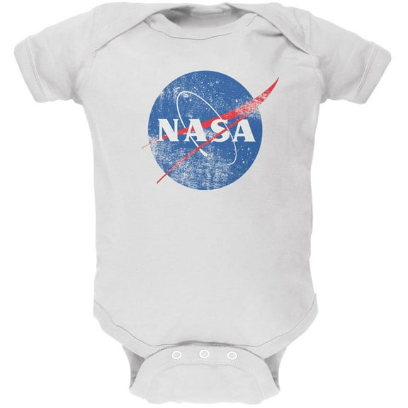 Old Glory NASA Distressed Logo Soft Short Sleeve Graphic Baby One Piece