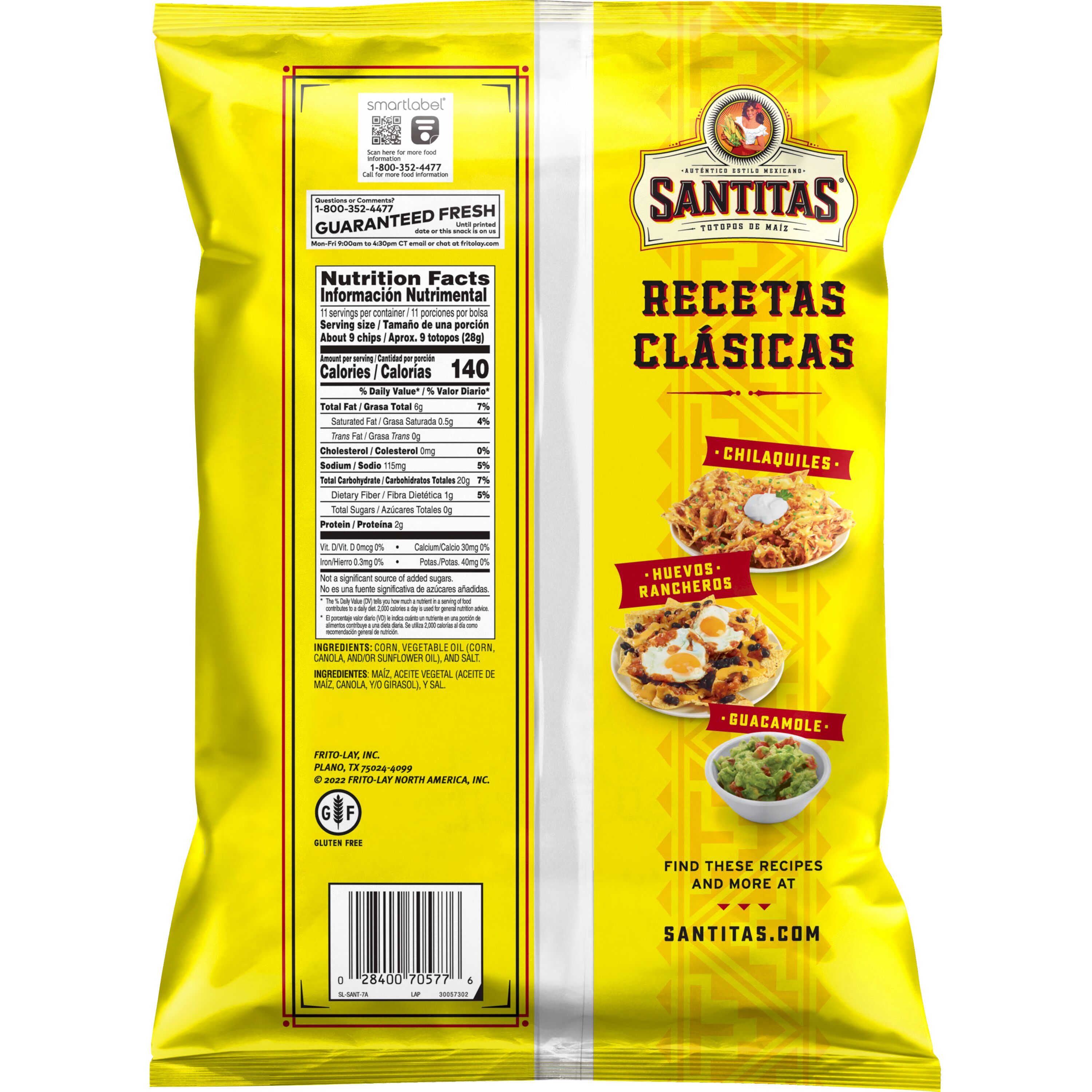 Santitas Tortilla Chips Blended Corn, 11 oz - image 2 of 5
