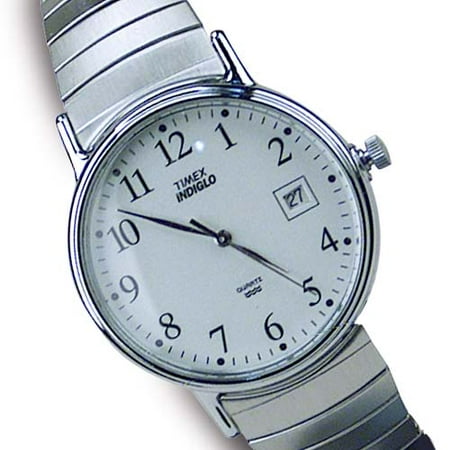 Men's Silver-Tone Indiglo Watch