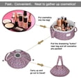 thumbnail image 2 of Leopard Full Print Drawstring Cosmetic & Makeup Bag – Large Portable Makeup Organizer with Inner Zipper Pocket & Mesh Compartment, Travel Toiletry Bag for Women, 2 of 5