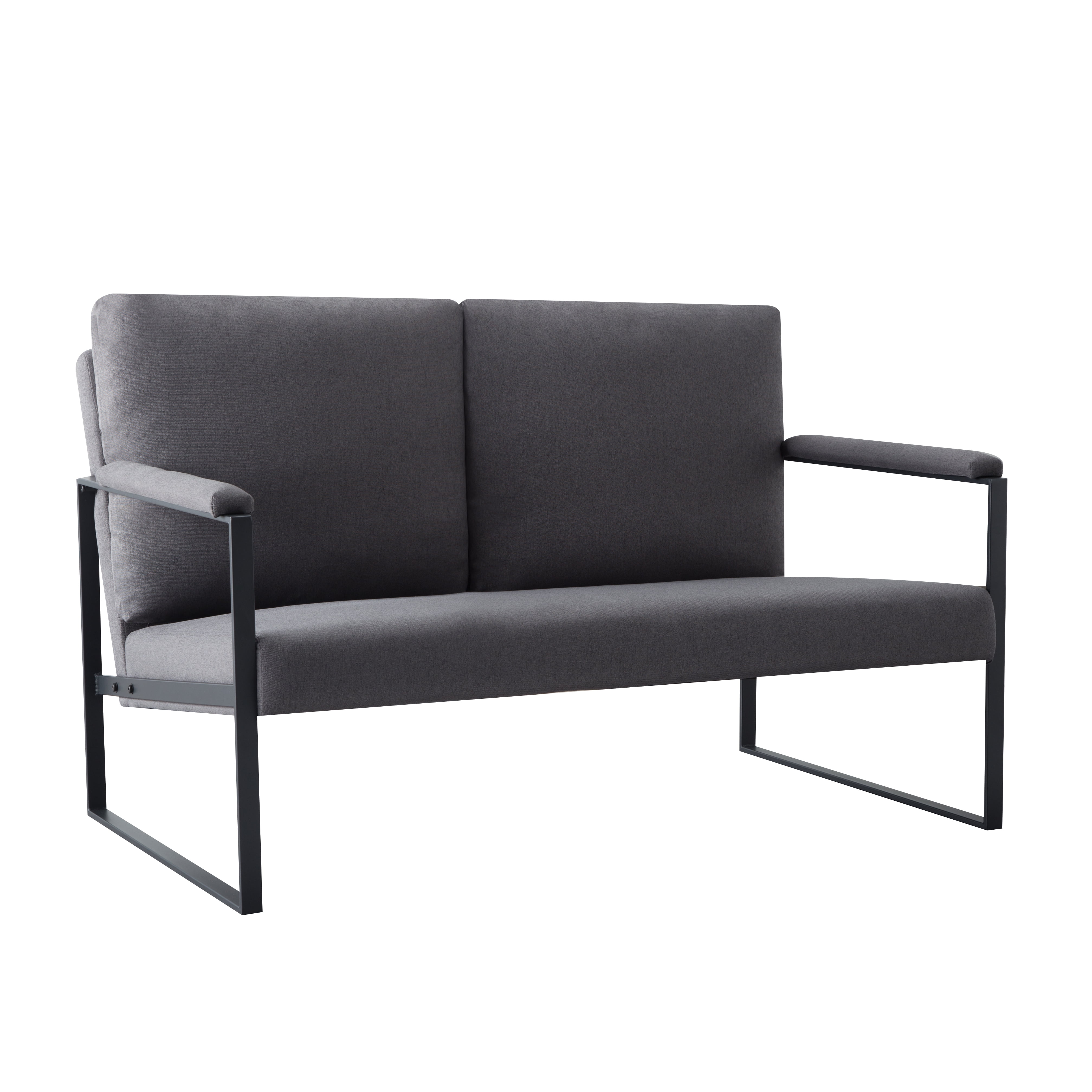 Gewnee 49.2-inch Metal Frame Loveseat Sofa Couch Stylish, Durable and Comfortable Seating for Living,Office,Multiple Spaces
