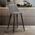 thumbnail image 7 of Armen Living Indoor Dani 26" Brown Faux Leather Barstool in Walnut Glazed Finish, 7 of 7