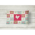 thumbnail image 2 of Carolines Treasures CK5264PW1216 German Langshan Chicken Love Canvas Fabric Decorative Pillow, Red, 12H x16W, multicolor, 2 of 3