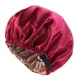 thumbnail image 3 of Gorro de Lana para Mujer Gorro Ajustable Reversible Gorro para La Cabeza para Vino rojo jinwen Gorro de dormir con capucha de satén para mujer, 3 of 8
