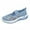 Light Blue, variant on Wovix Women's Embroidered Slip On Knitting Flat Loafers Mary Jane Breathable Elastic Mesh Comfy Platform Non Slip Memory Foam Walking Casual Shoes