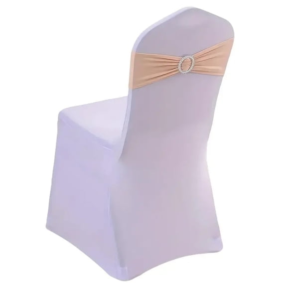 Lavish Cover Premium Glossy Chair Sash, Washable Decorative Bows for Weddings, Parties, Home Decor(Champagne, 10 Packs)
