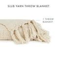 thumbnail image 4 of Noble Linens Slub-Yarn Throw Blanket, Natural, Standard Throw, 4 of 7
