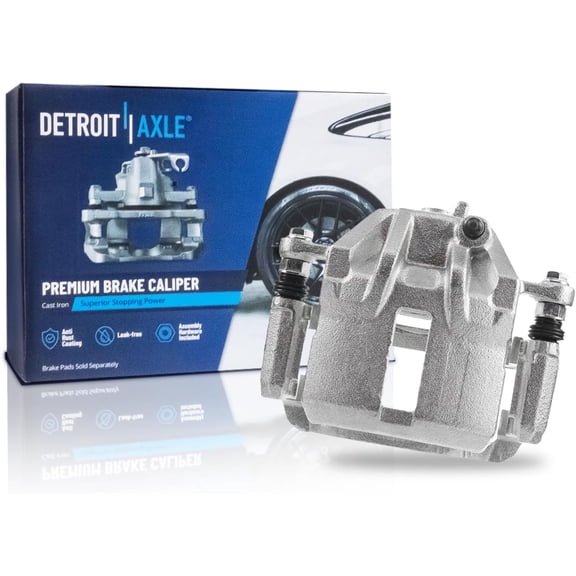 Detroit Axle - Front Left Brake Caliper for Hyundai 2002-2005 Elantra Disc Brake Caliper with Bracket 2003 2004 Replacement Driver Side Brake Caliper