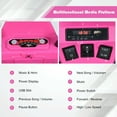 thumbnail image 3 of Costway 12V Kids 4-Wheeler ATV Quad Ride On Car w/ LED Lights Music  USB Pink, 3 of 10