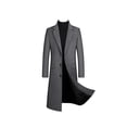 thumbnail image 1 of Qarigey Gabardina de lana Transpirable Invierno Hombres Abrigos de cachemira gruesos Abrigo en forma de H Cazadora sobre la rodilla Ropa Abrigos y chamarras Gris L, 1 of 6