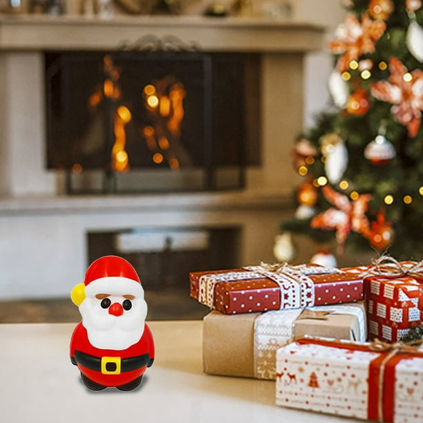 Juguetes para piscina, juguetes para bebés y niños pequeños. Muñeco antiestrés navideño de Papá Noel para apretar.