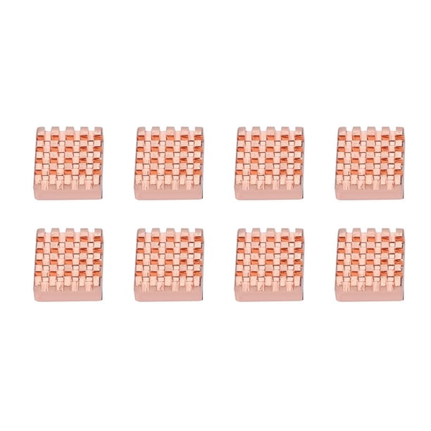 Disipador De Calor De Cobre Puro Ram Disipador De Calor De Aleta De Refrigeración Para Tarjeta Gráfica Notebook Cpu 8Uds Guardurnaity EL007377-00