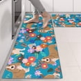 thumbnail image 2 of Kitchen Rugs Sets Of 2,Basset Hound Dog and Flower-1 Anti Fatigue Kitchen Mat Rugs Non Slip Washable,Decorative Kitchen Floor Mats for Kitchen,Sink,Laundry,17"X47", 2 of 5