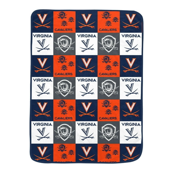 Pegasus Virginia Cavaliers 66" x 95" Oversized Graphic Grid Ultra Cozy Blanket