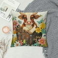 thumbnail image 2 of PHYHOO AnyDesign Easter Pillow Covers Watercolor Highland Cow Flowers Throw Pillow Case Cute Cow Cushion Cover for Spring Home Sofa Bedroom Decor, 2 of 5