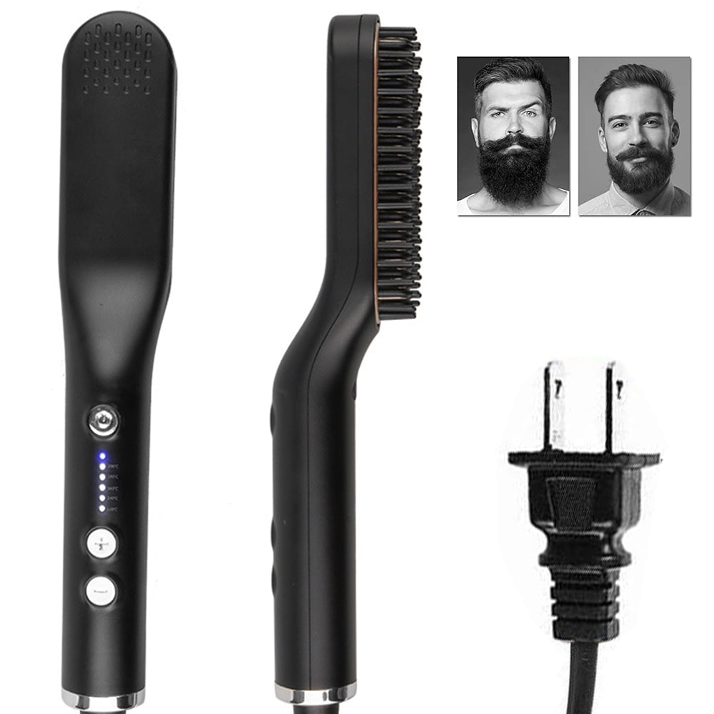Premium Beard Straightener for Men - Cutting Edge Ionic Beard Straightening  Comb, Heated Hair Straightener for Men, Beard Comb and Heated Beard Brush,  
