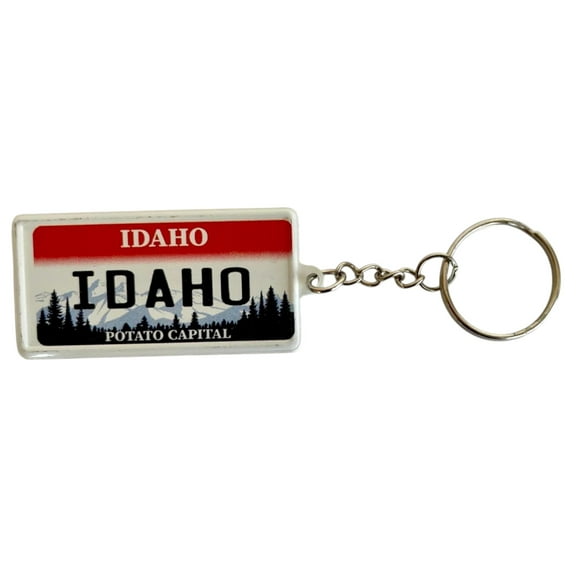 Idaho License Plate Aluminum Ultra-Slim Rectangular Souvenir Keychain