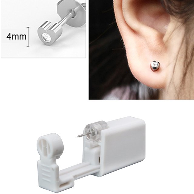 Unidad estéril desechable para Piercing de oreja, 1/2/4 piezas, pistola de Piercing Tragus helicoidal para cartílago, sin dolor, herramienta para perforar, Kit de máquina, joyería de tachuelas