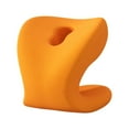 thumbnail image 3 of Soporte para el cuello para reposacabezas de silla de oficina, transpirable, se adapta a la mayoría de las sillas de oficina. Piel. Naranja, 3 of 9