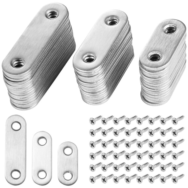 Lot De 8 équerres D'angle Plates 1,5 Pouce – Avec Vis, Support Droit, Marque Wideskall