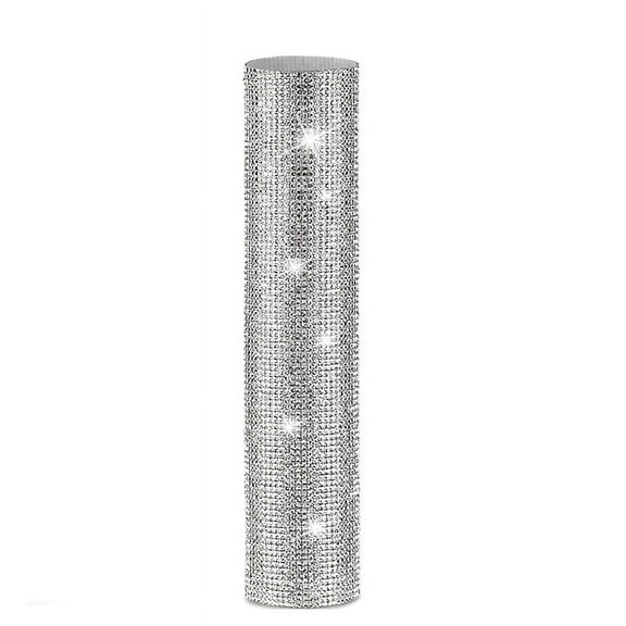 Mic Handle Cover,Sparkly Bling Rhinestones Sleeve for &TV Show,for Most Wireless Microphones, Silver