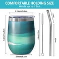 thumbnail image 5 of 12oz Stemless Wine Tumblers Green and Grey Abstract Art Artwork Vacuum Insulated Stainless Steel Travel Tumbler Cups Mug with Lid and Straw for Champaign,Cocktail,Beer with Cleaning Brush, 5 of 5