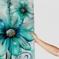 thumbnail image 3 of Orinice Teal Daisy Shower Curtain Farm Floral Flowers Butterfly Rustic Farmhouse Country Fabric Waterproof Shower Curtains with  for Bathroom Bath Curtain Decor White, 3 of 6