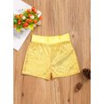 thumbnail image 3 of MSemis Kids Girls Shiny Sequins Shorts Elastic Waist Hip Hop Jazz Dance Bottoms Gold 3-4, 3 of 5