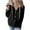 Black, variant on TFEOQRY Women's Winter Corduroy Cardigan Jacket New Casual Solid Color Button Hooded Drawstring Outwear Long Sleeved Top Jacket Pocket Olive Green