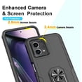 thumbnail image 3 of for Moto G Power 5G 2023 & Moto G 5G 2023 Case with Tempered Glass Screen Protector,Heavy-Duty Tough Rugged Phone Case Cover with Ring Holder Kickstand for Moto G Power 5G (2023) [Black], 3 of 13