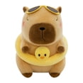 thumbnail image 3 of Juguetes de peluche suave de carpincho, decoración realista para sala de estar, carpincho, animal de peluche Marrón 30cm, 3 of 9