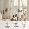 thumbnail image 6 of Vintage Floral Semi Sheer Curtains Drapes for Living Room, Bedroom, French Doors Window 96 Inches Long, Spring Flowers Eucalyptus Leaves Rod Pocket Chiffon Curtain Drapery Voile Draperies Panel, 6 of 8