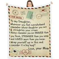 Daughter Gift Blanket Unique Birthday Gifts for Adult Daughter from Mom to Daughter Birthday Gift for Grown Daughter to My Daughter Airmail Blanket