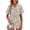 Cream Floral, variant on Women Button Down Shirt Short Sleeve Cotton Blouses Collared Button Up Summer Beach Vacation Tops