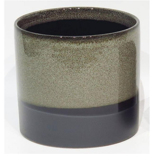 Gray & Black Ceramic Planter