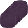 thumbnail image 1 of Cojines para silla Sweet Home Collection, espuma viscoelástica, paquete de 6 unidades, color morado, 1 of 8