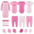 thumbnail image 1 of The Peanutshell Newborn Layette Gift Set for Baby Girls, Pretty Pink, 16 Essential Pieces, 0-3 Months, 1 of 7