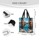 thumbnail image 3 of Fotbe Ice Blue Coastal Lion Bolsa Tote con Estampado para Mujer, Bolsos con Cremallera, Bolsa de Hombro Casual de Gran Capacidad con Bolsillos Internos, 3 of 7