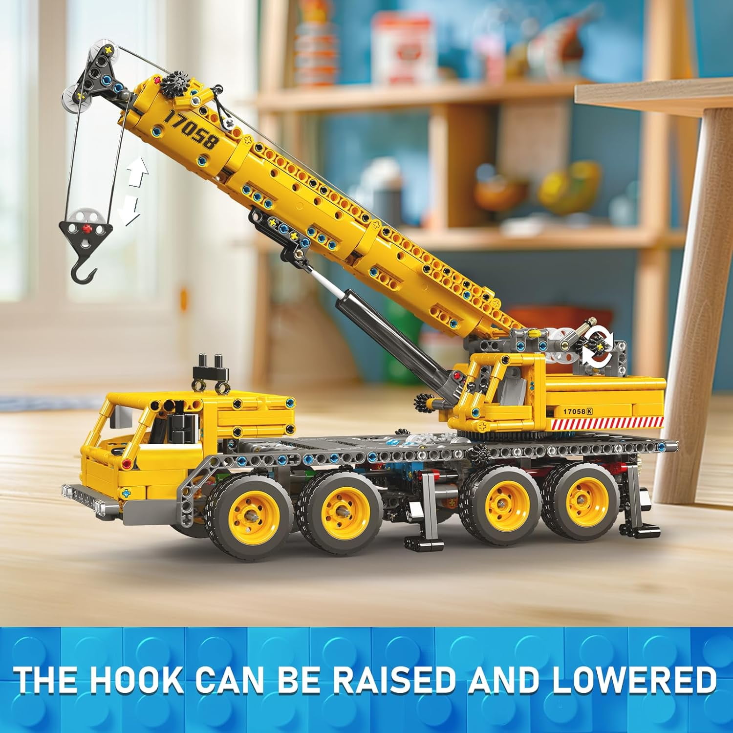 17058 Urban Mobile Crane Toy Building Block Set, Adult Construction Vehicle Model Brick Kit, Toy Gift (997 Pieces)
