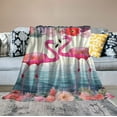 thumbnail image 2 of ARISTURING Flamingo Blanket Pink Flamingo Merch Throw Blankets Cozy Flannel Soft Warm Plush Lightweight Blanket Flamingo Decor Bedding Gifts for Women Girls Adults Kids for Couch Sofa Bed, 2 of 6